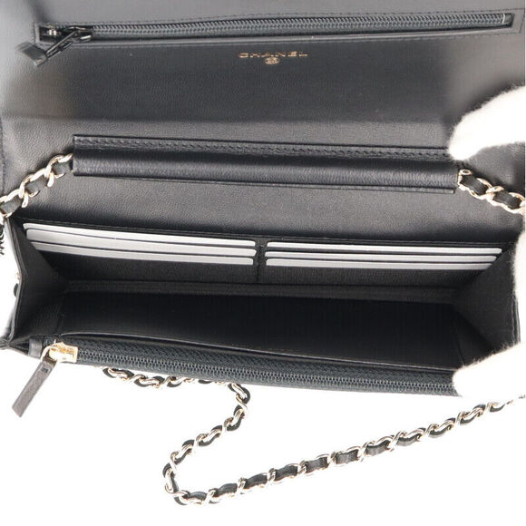 Chanel Matelasse Camellia Chain Wallet #140902C23B - Picture 7 of 9